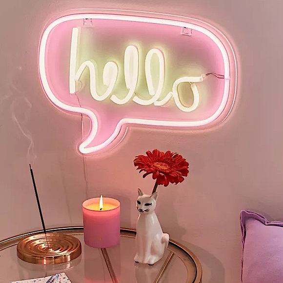 [SOLD] Urban Outfitters Hello Neon Sign - Picture 1 of 3